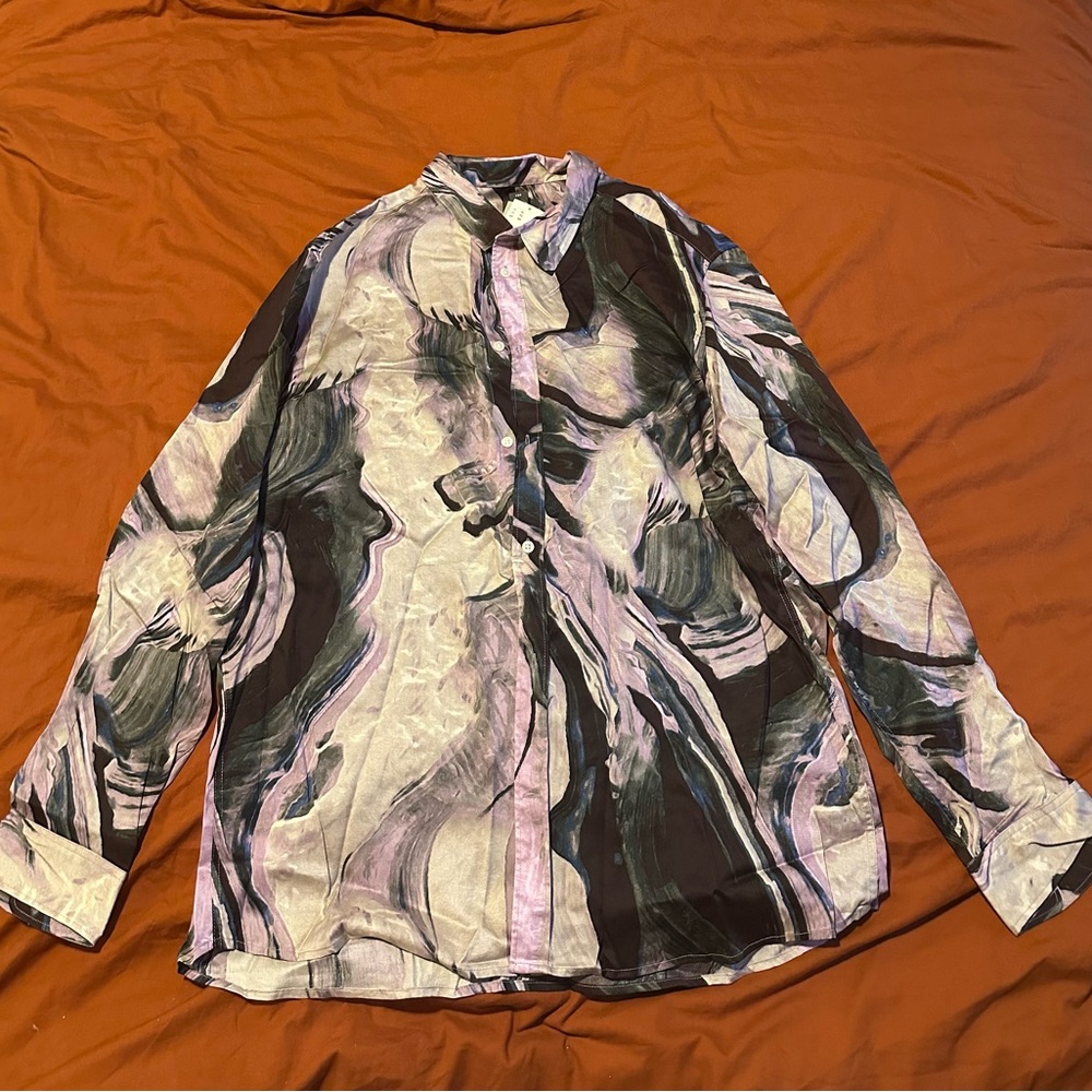 NWT H&M Men's Abstract Patterned Shirt